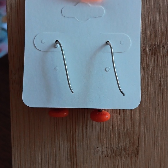 Silver Tone Beaded Hook Earrings - Picture 2 of 6